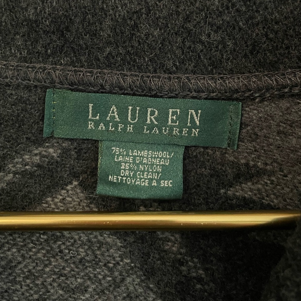 Vintage Ralph Lauren Lambswool-Blend Blanket Cape Poncho Wrap OS | Italian Made - Picture 3 of 7
